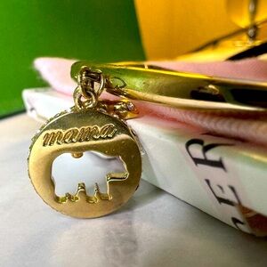 Kate Spade Rare Mama Bear Bangle Bracelet + dust bag EUC retails $125